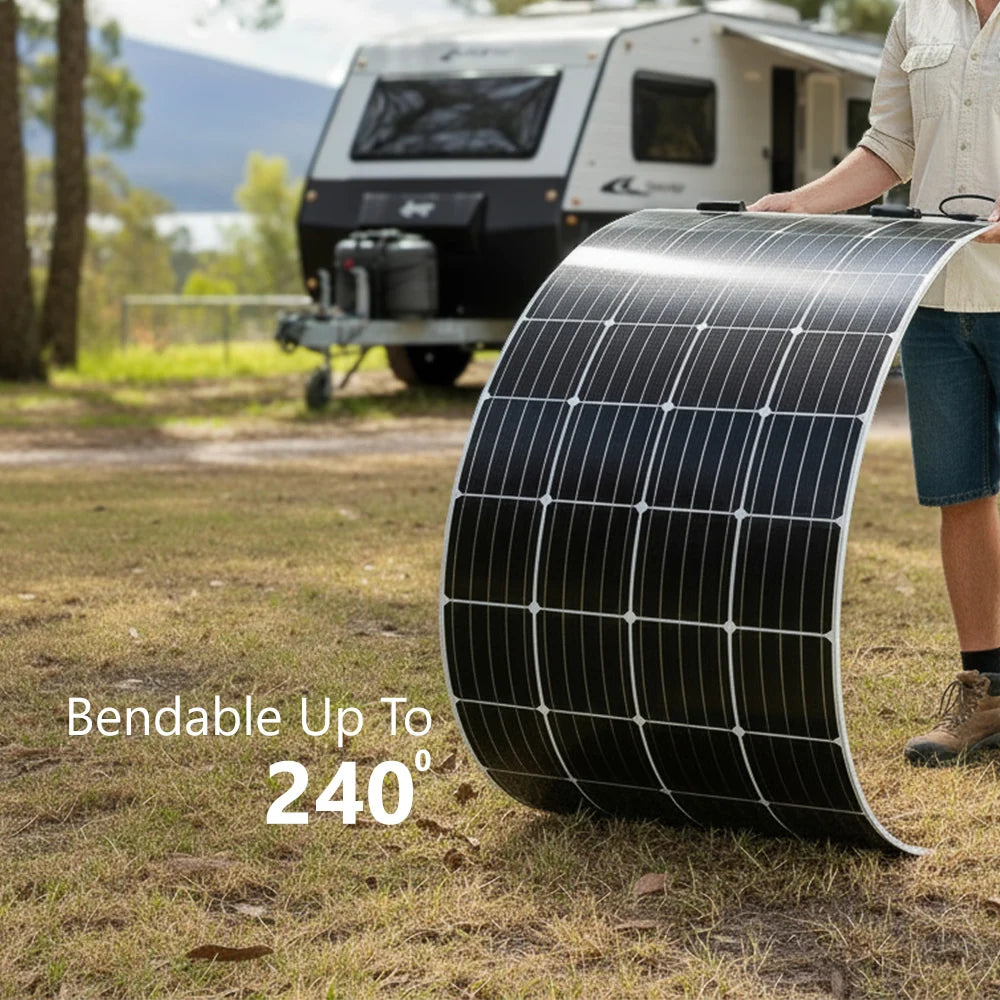 Sunman 200W eArc Black Square Flexible Solar Panel