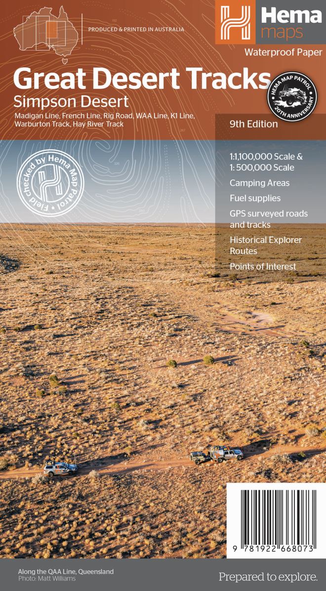 Hema Map - Great Desert Tracks - Simpson Desert