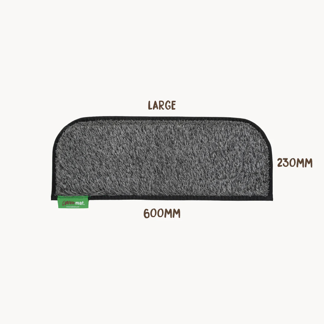 MUK MAT ROUNDED STEP DARK GREY  LGE 60CMX23CM