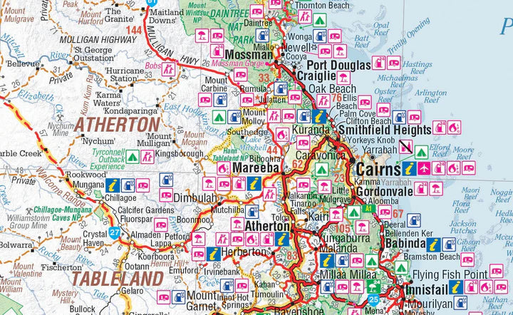 HEMA Map - Savannah Way - Cairns to Broome