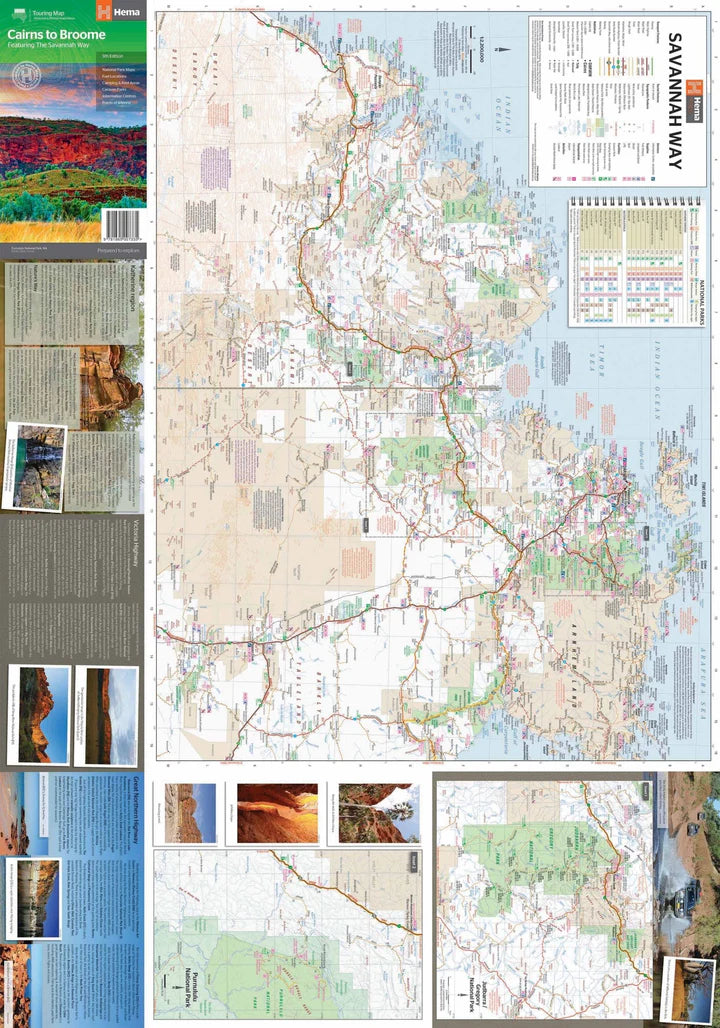HEMA Map - Savannah Way - Cairns to Broome