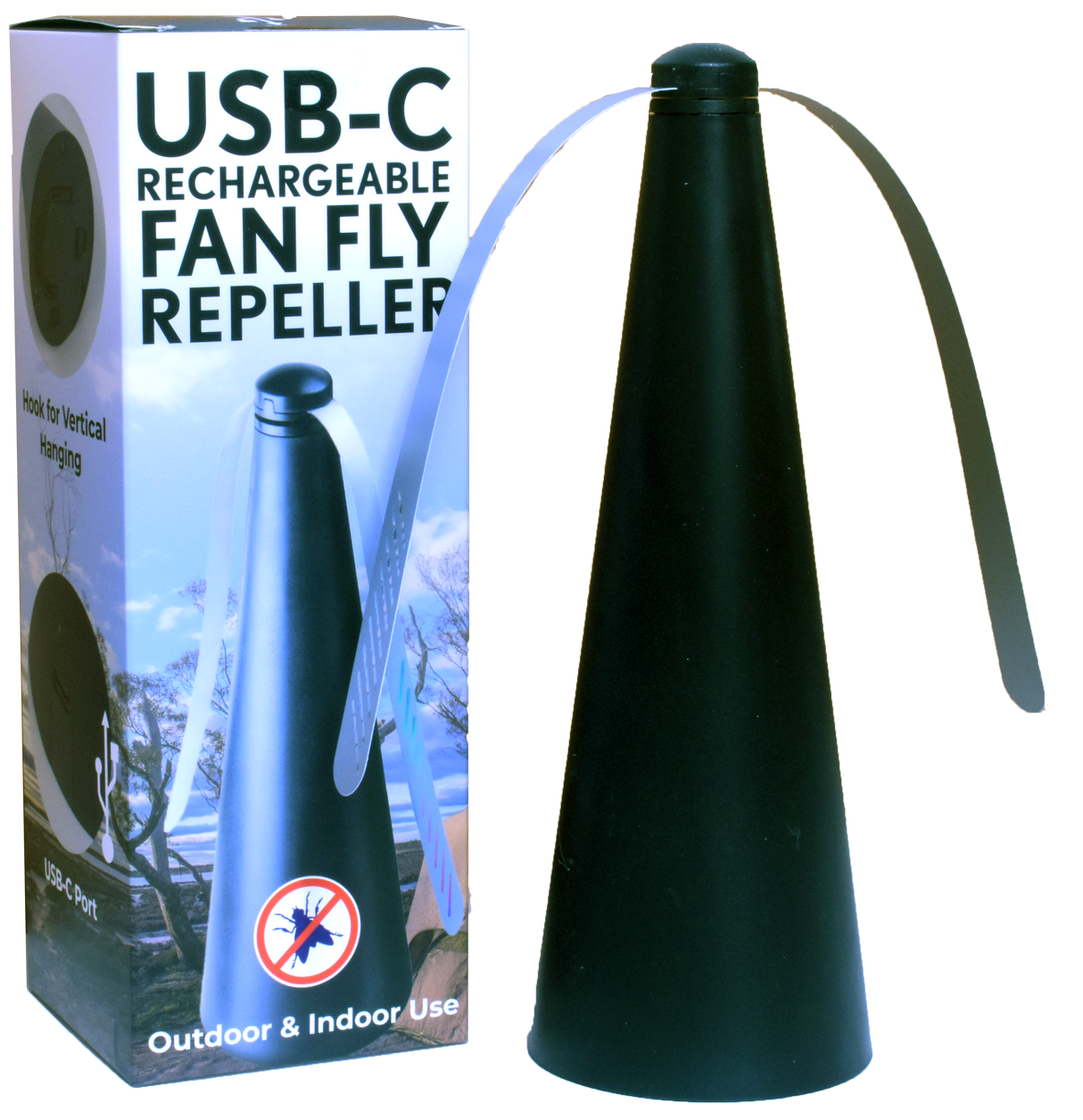 USB-C Rechargeable Fly Fan Repeller