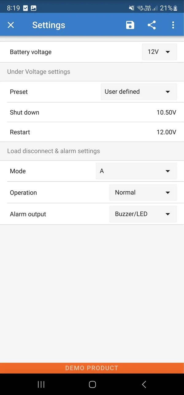 Victron 12/24V 65A Smart BatteryProtect Bluetooth Low Voltage Disconnect
